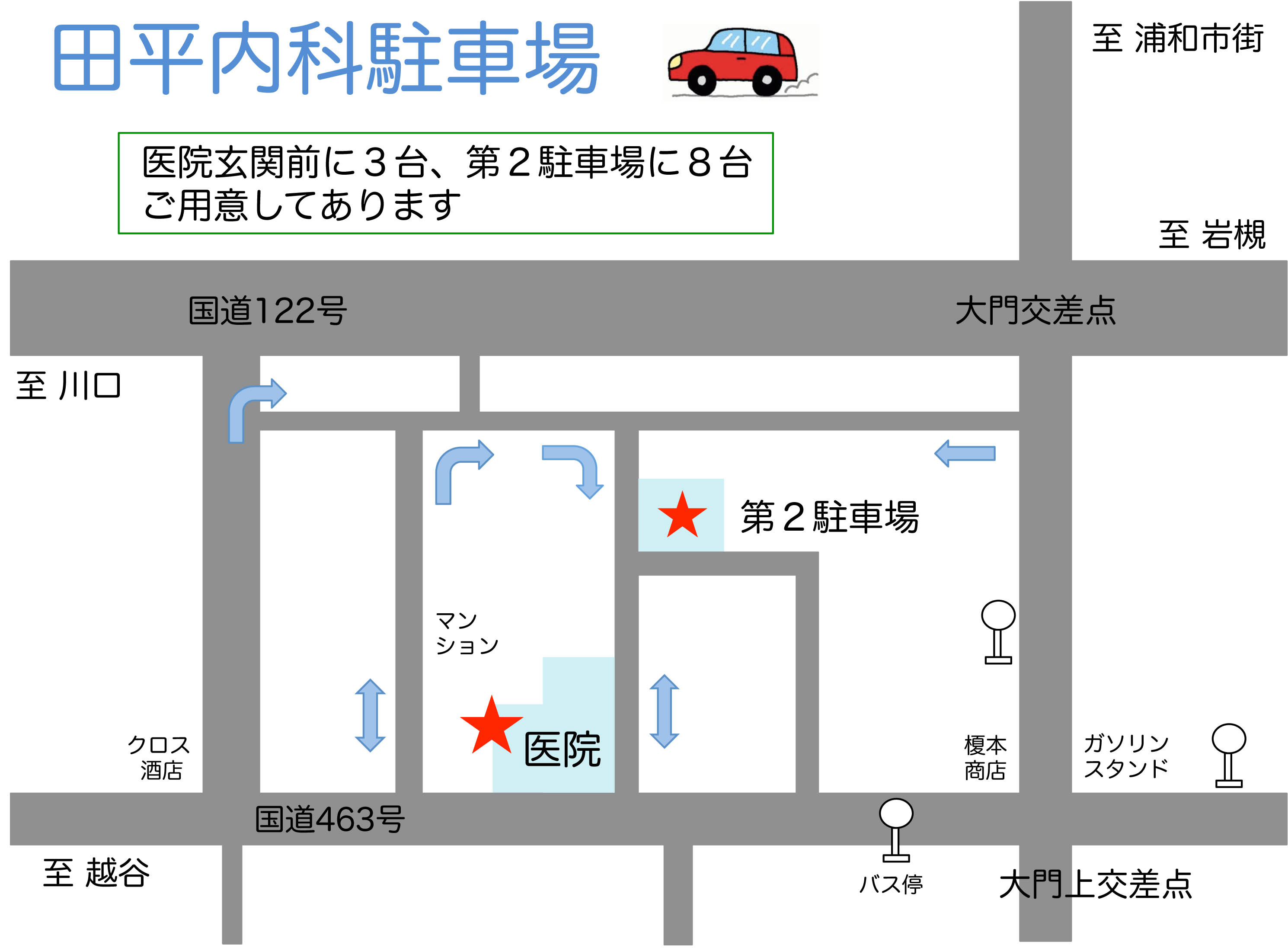 田平内科 駐車場の写真